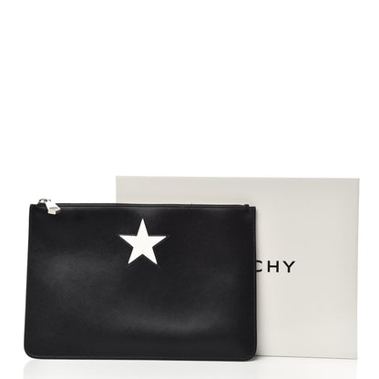 Givenchy Smooth Calfskin Medium Star Pouch Black 9 of 9