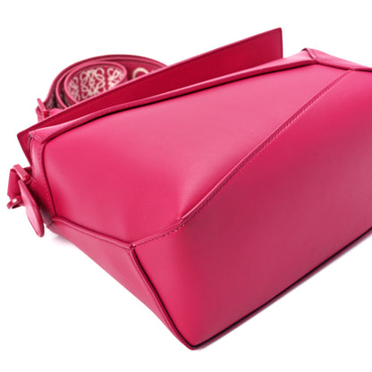 Loewe Satin Calfskin Monochrome Small Puzzle Edge Bag Ruby Red Glaze 10 of 11
