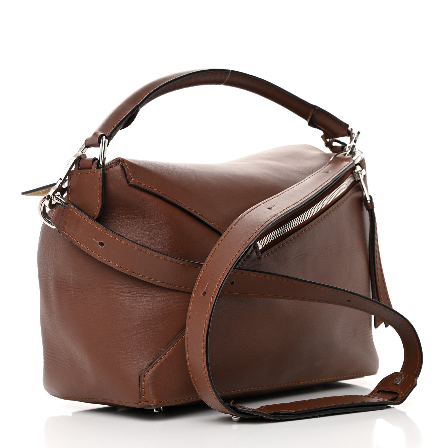 Loewe Calfskin Large Puzzle Edge Bag Brown 3 of 19