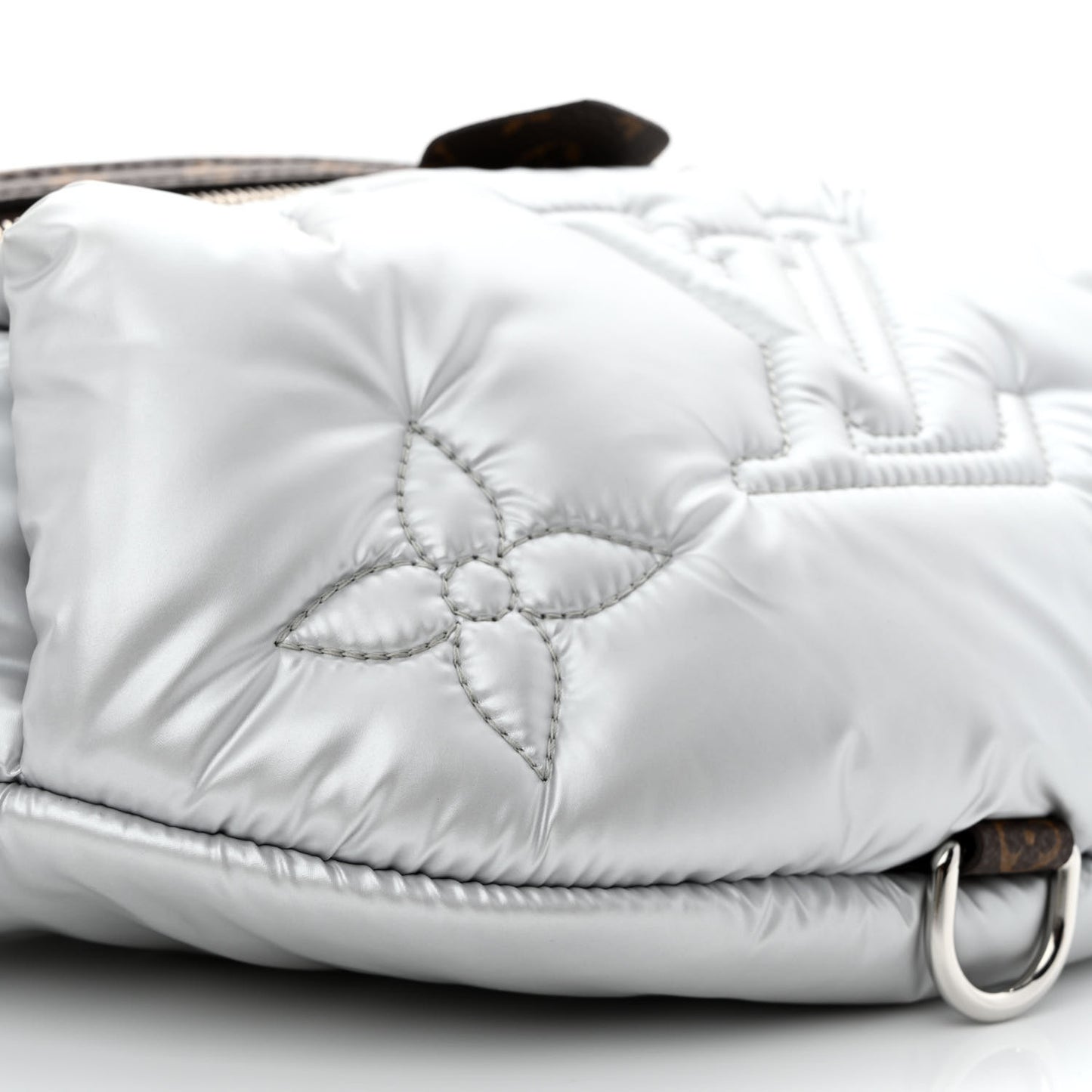 Econyl Monogram Pillow BumBag Silver