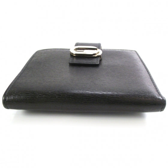 Leather French Wallet Black
