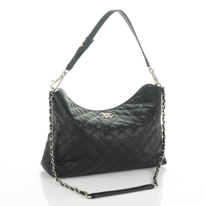 Chanel Caviar Quilted French Riviera Hobo Black 3 of 7