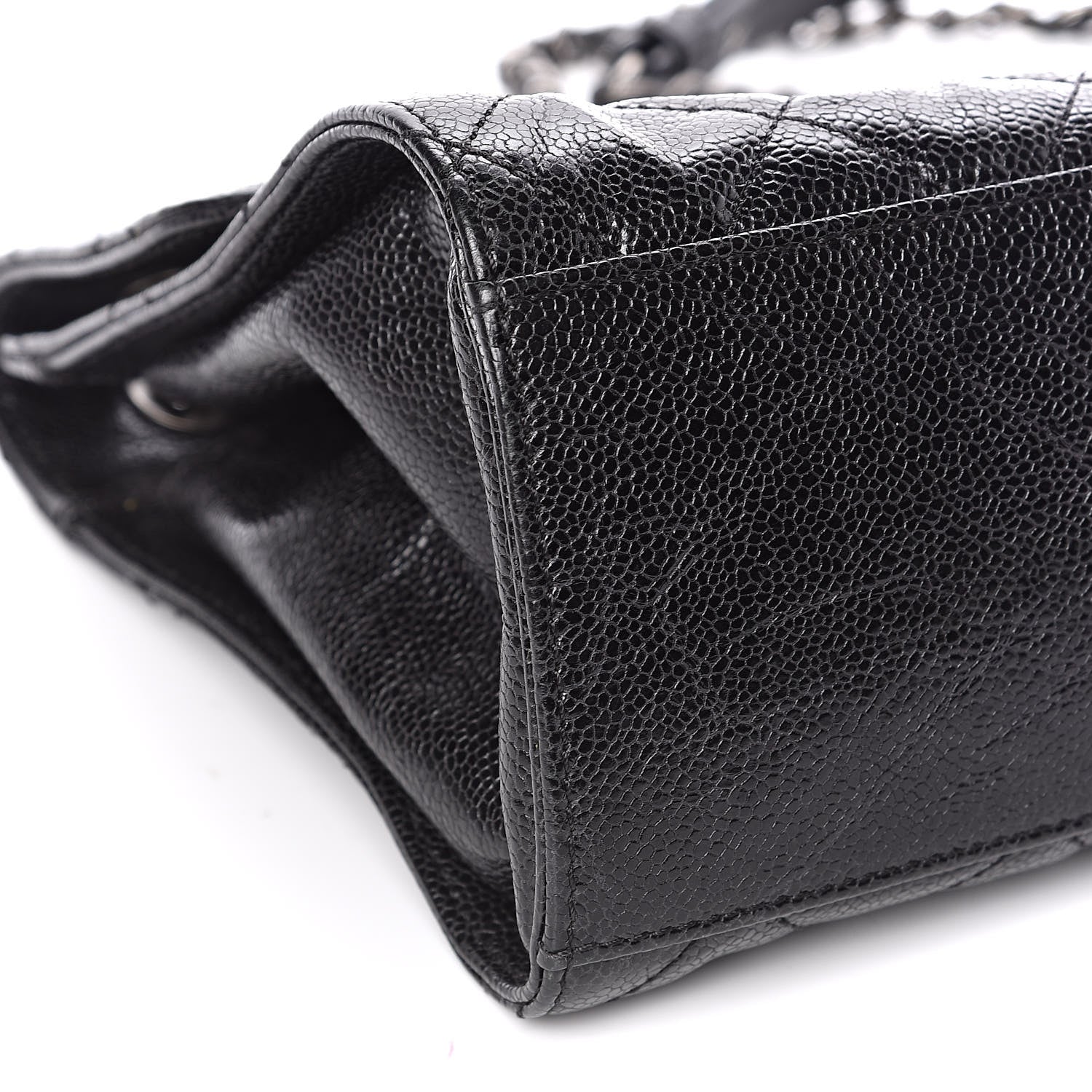 Chanel Crumpled Grained Calfskin Jumbo CC Crave Flap Black 9 of 12