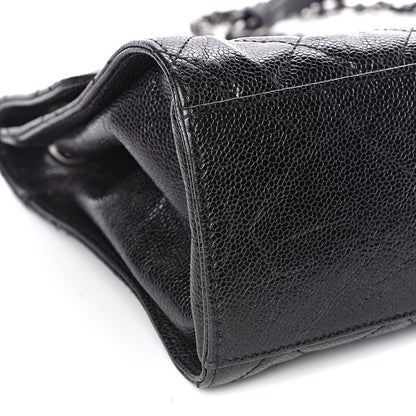 Chanel Crumpled Grained Calfskin Jumbo CC Crave Flap Black 9 of 12