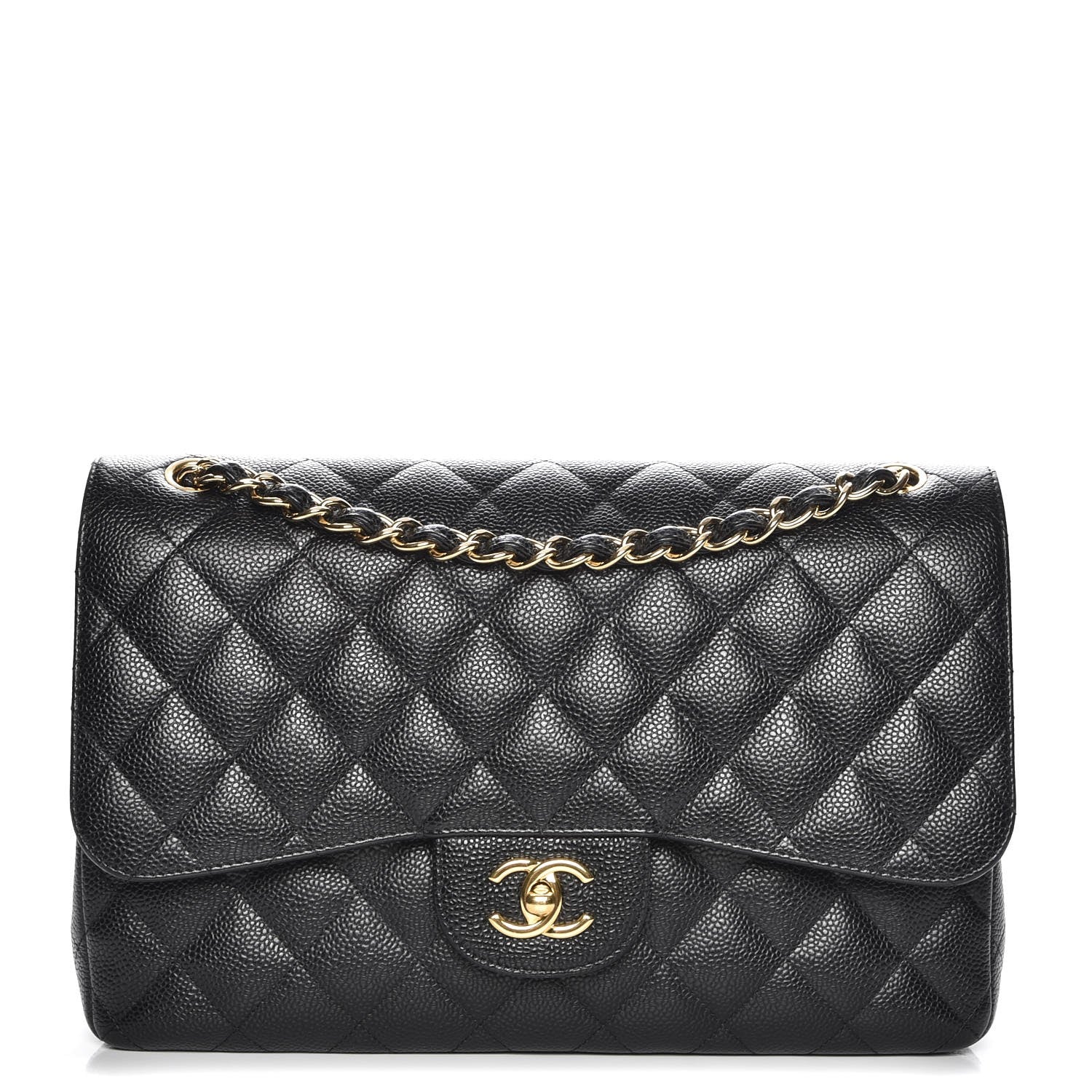 Chanel Caviar Quilted Jumbo Double Flap Black 1 of 9