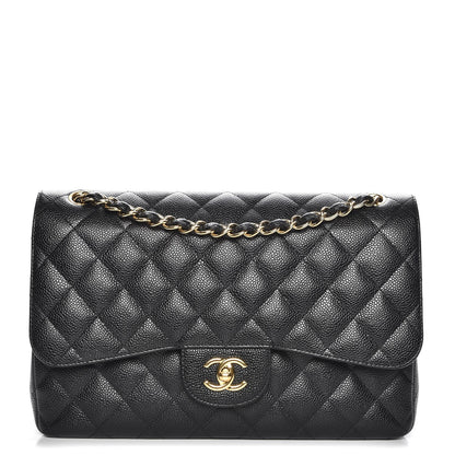 Chanel Caviar Quilted Jumbo Double Flap Black 1 of 9