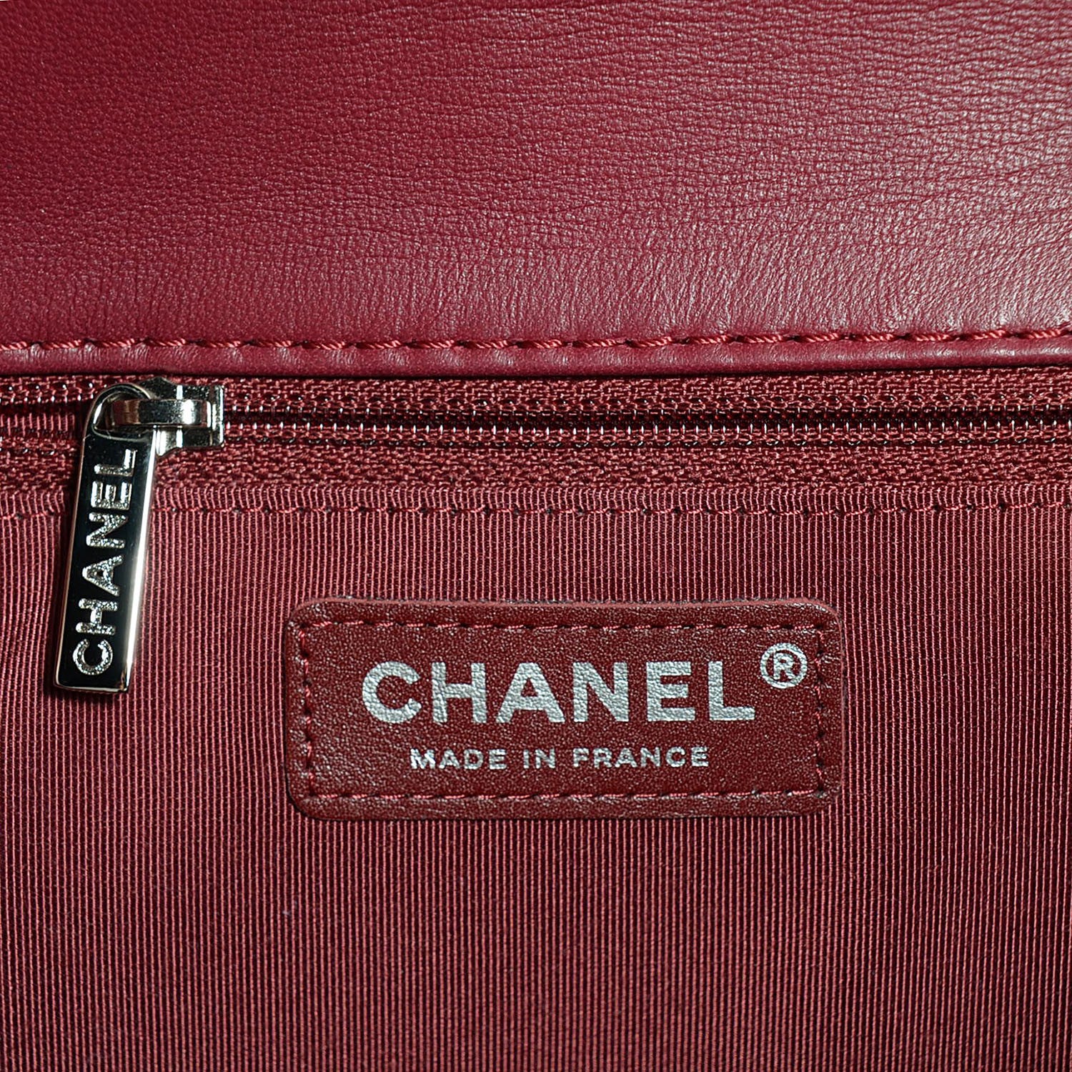 Chanel Lambskin Chevron Medium Single Flap Red 6 of 8