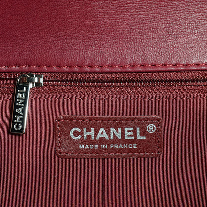Chanel Lambskin Chevron Medium Single Flap Red 6 of 8