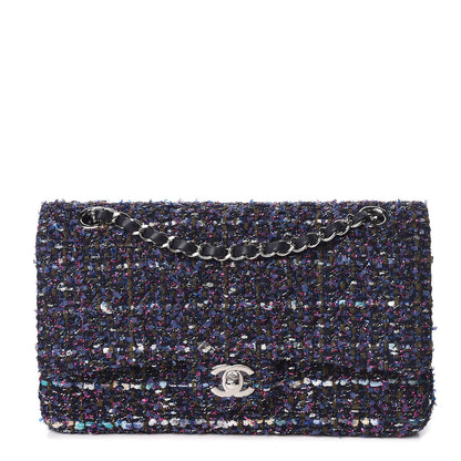 Chanel Tweed Quilted Medium Double Flap Multicolor 1 of 14