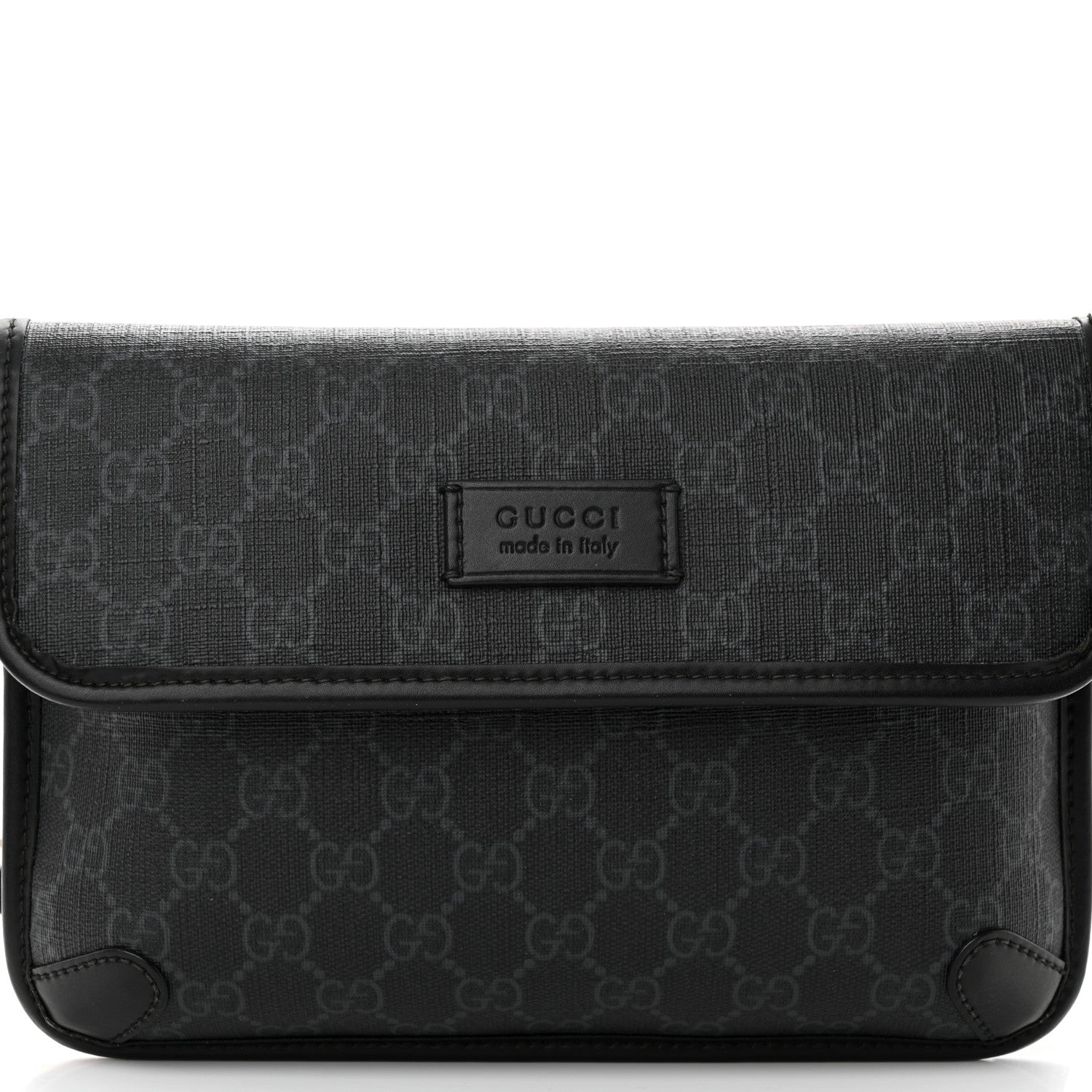 Gucci GG Supreme Monogram Web Slim Belt Bag Black Grey 8 of 19