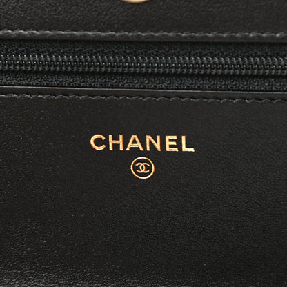 Chanel Caviar Quilted CC Filigree Wallet On Chain WOC Black 6 of 11