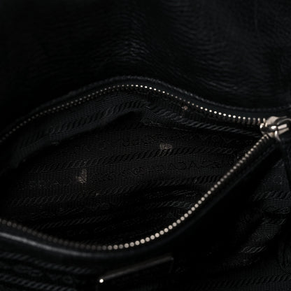 Prada Royal Calf Easy Foldover Pushlock Satchel Black 12 of 12