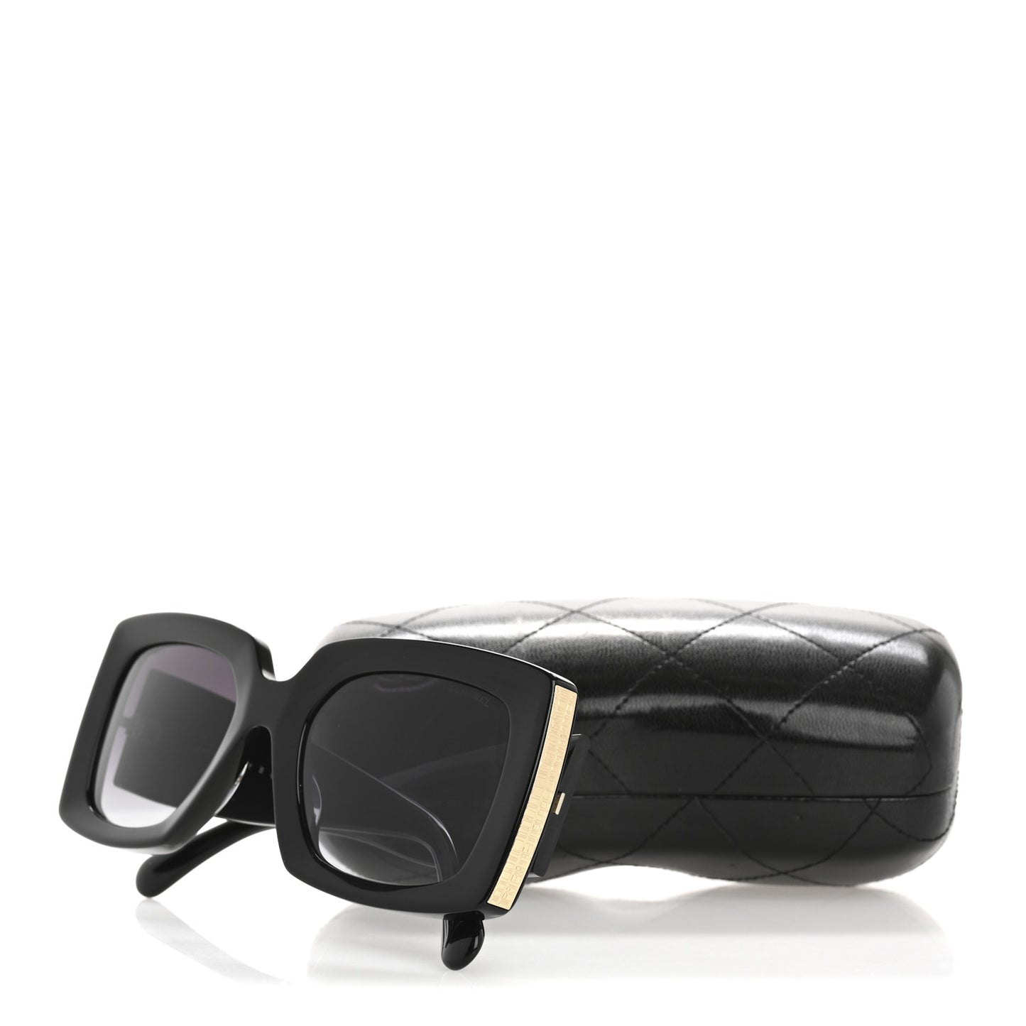 Acetate Rectangle Sunglasses 5435 Black