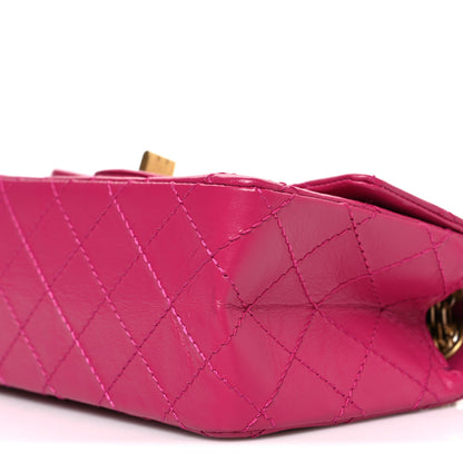 Chanel Aged Calfskin Quilted 2.55 Reissue Mini Flap Fuchsia 9 of 9