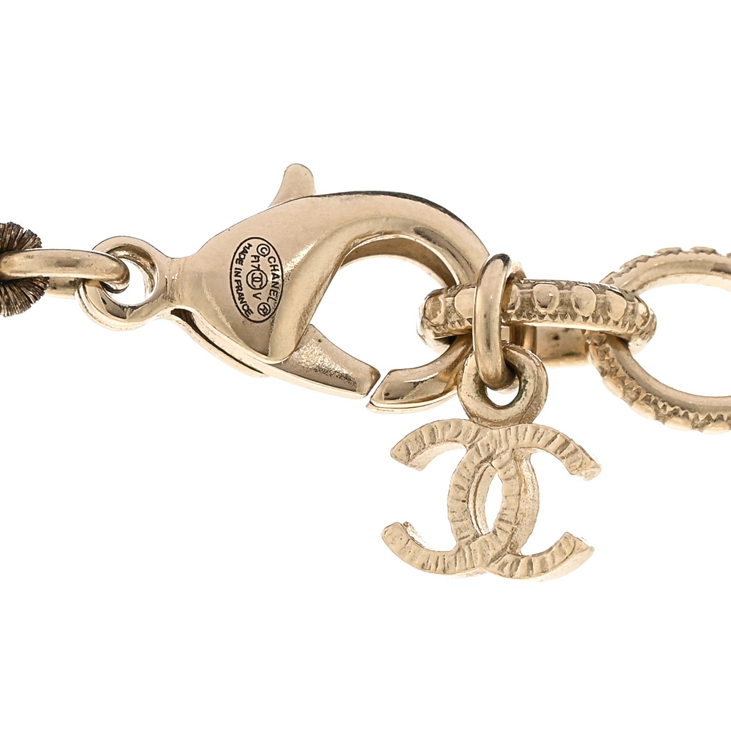 Chanel Pearl Baguette Crystal CC Long Necklace Gold 5 of 6