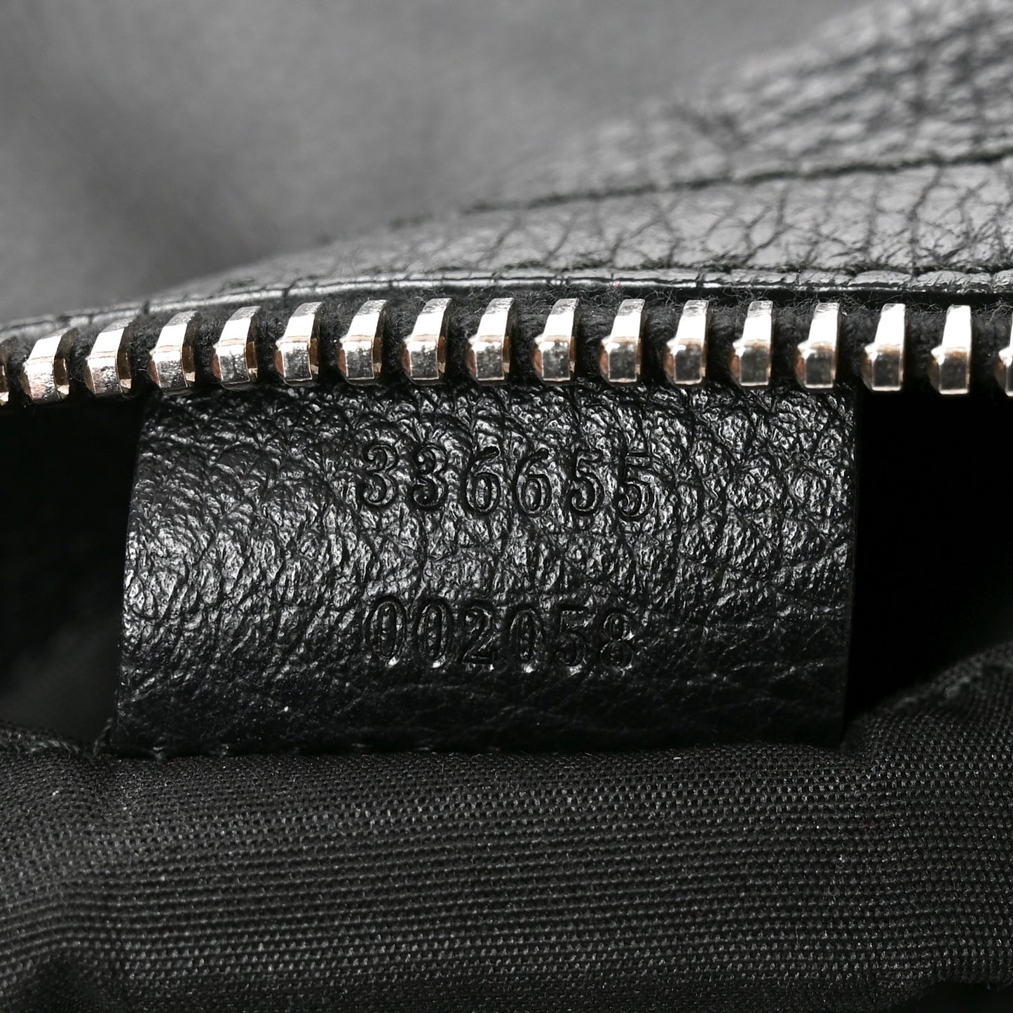 Grained Calfskin Bamboo Bar Hobo Black
