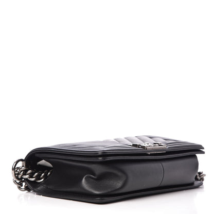 Chanel Calfskin Chevron Quilted Medium Boy Flap Black 4 of 10