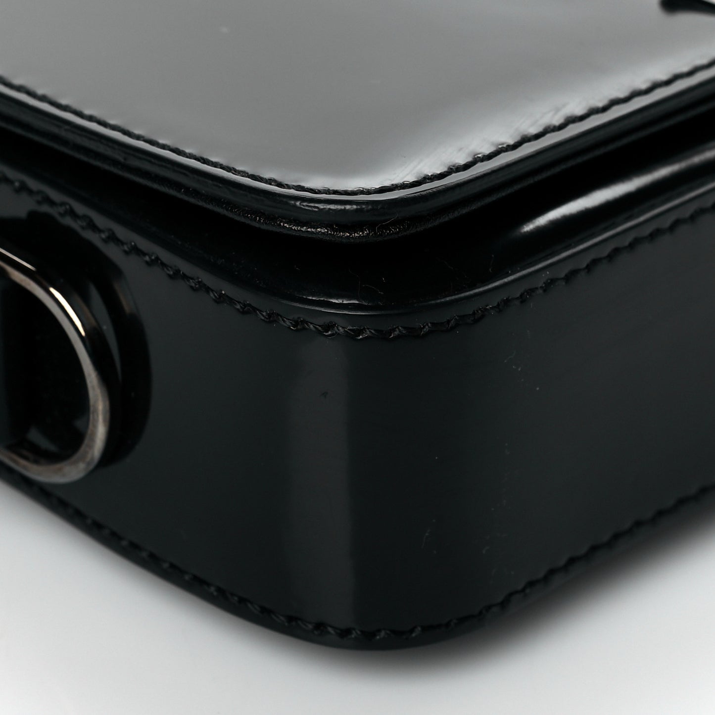 Patent Mirror Binder Clip Bag Black