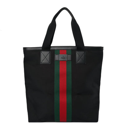 Gucci Techno Canvas Web Vertical Tote Black 1 of 8