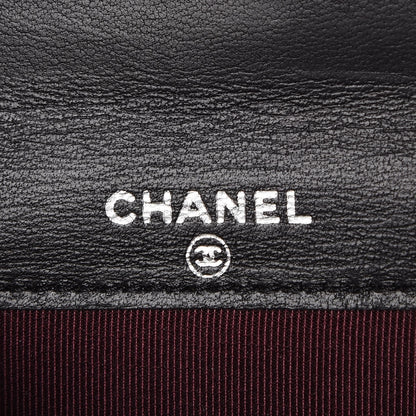 Chanel Lambskin Quilted Flap Card Holder Wallet Black 6 of 8