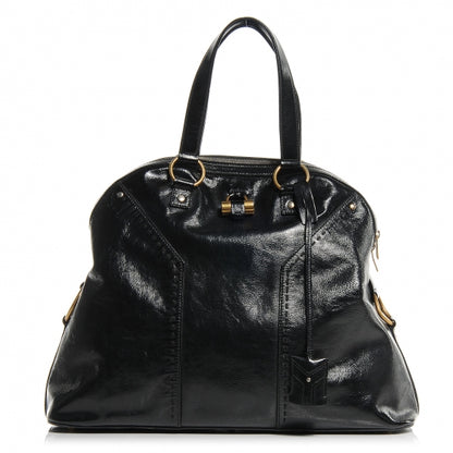 Saint Laurent Patent Leather Oversized Muse Black 1 of 7