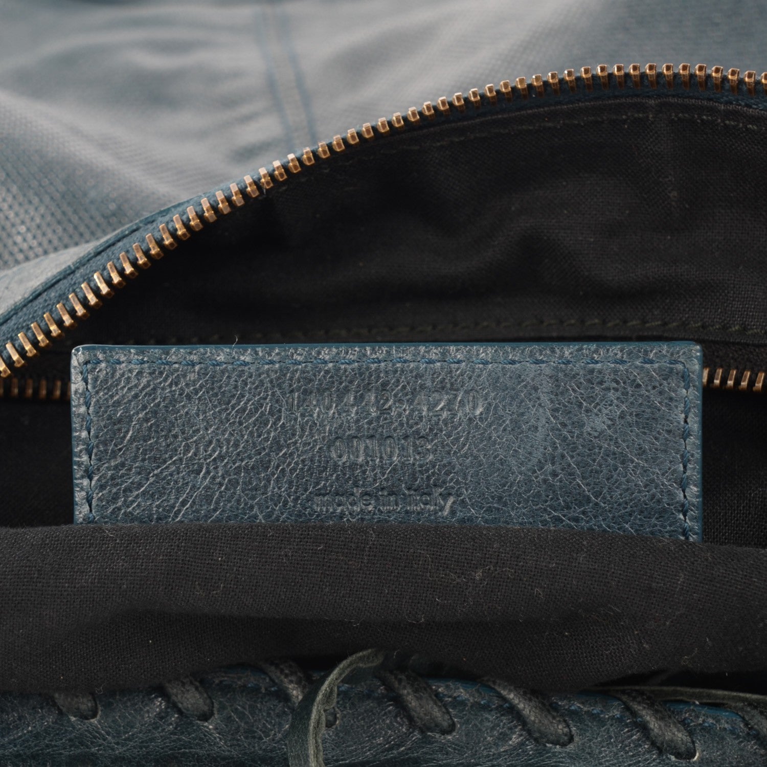 Balenciaga Agneau Canard Navy Perforated Classic Hardware Day Hobo 6 of 8