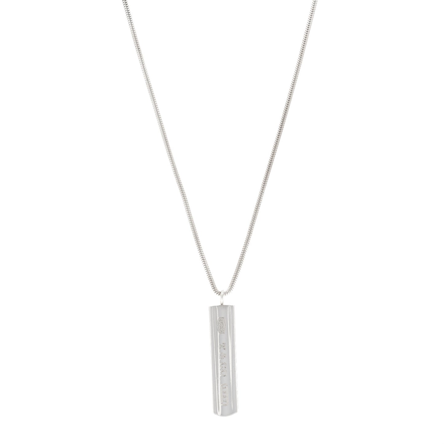 Sterling Silver 1837 Bar Pendant Necklace
