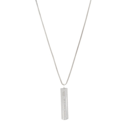 Tiffany Sterling Silver 1837 Bar Pendant Necklace 1 of 4