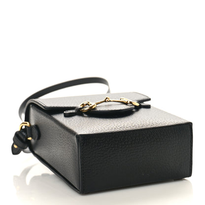 Gucci Dollar Calfskin Vertical Horsebit 1955 Crossbody Bag Black 4 of 8