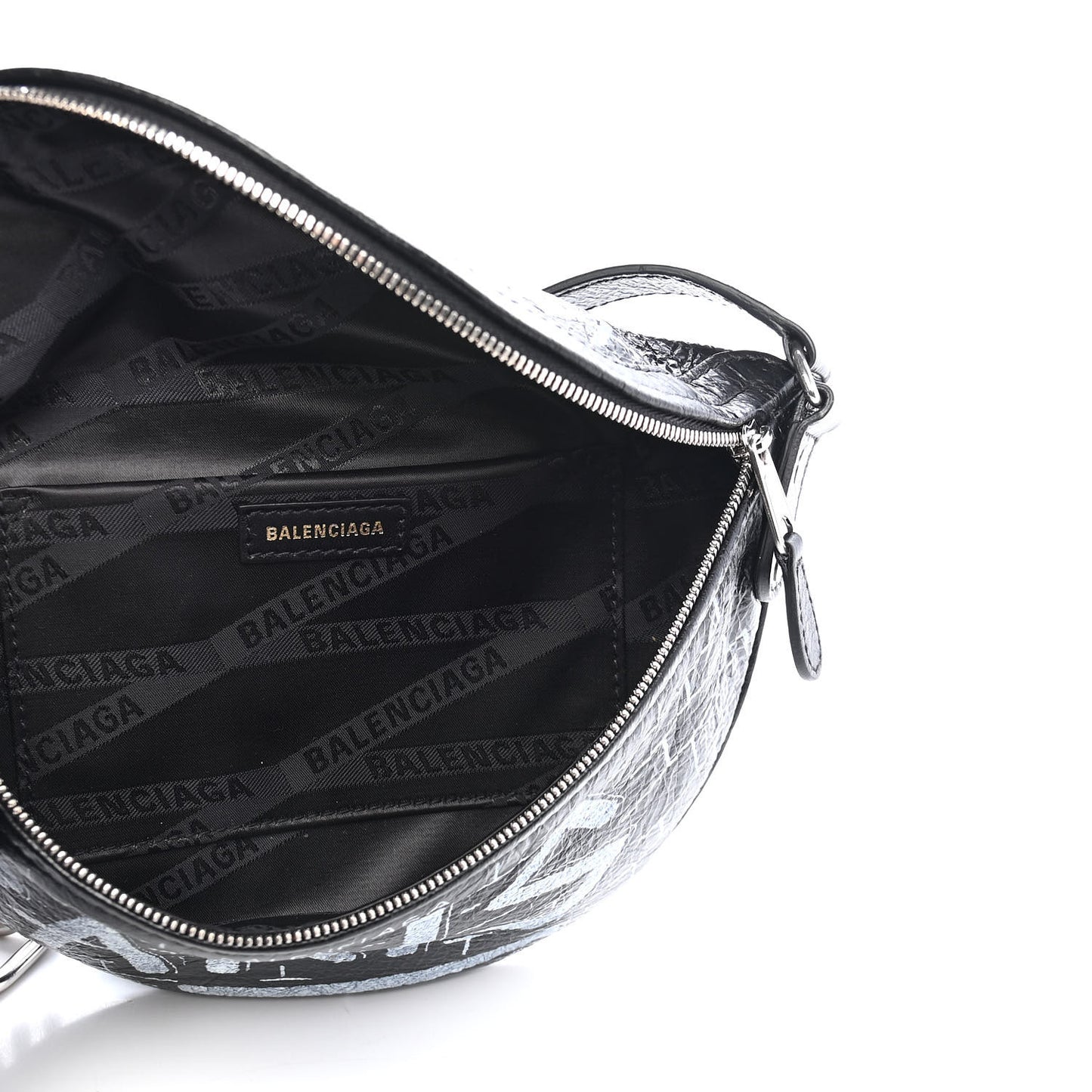Agneau Arena Graffiti All Over XXS Souvenir Belt Bag Black White