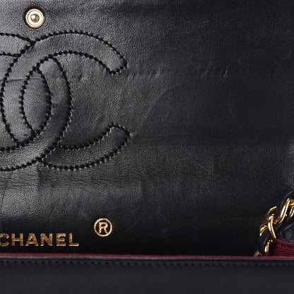 Chanel Lambskin Quilted Medium Double Flap Black 14 of 19