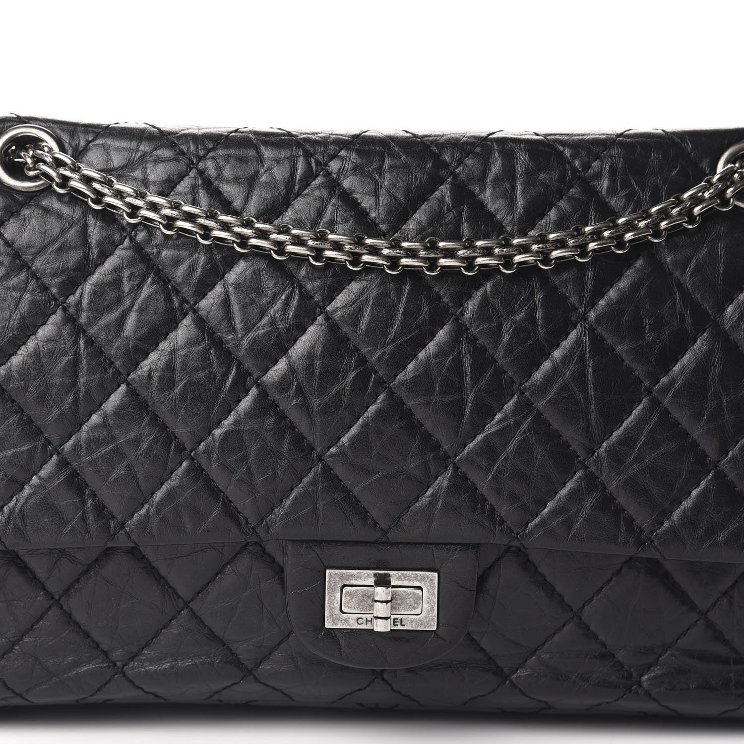 Chanel Aged Calfskin Quilted 2.55 Reissue 226 Flap Black 10 of 11