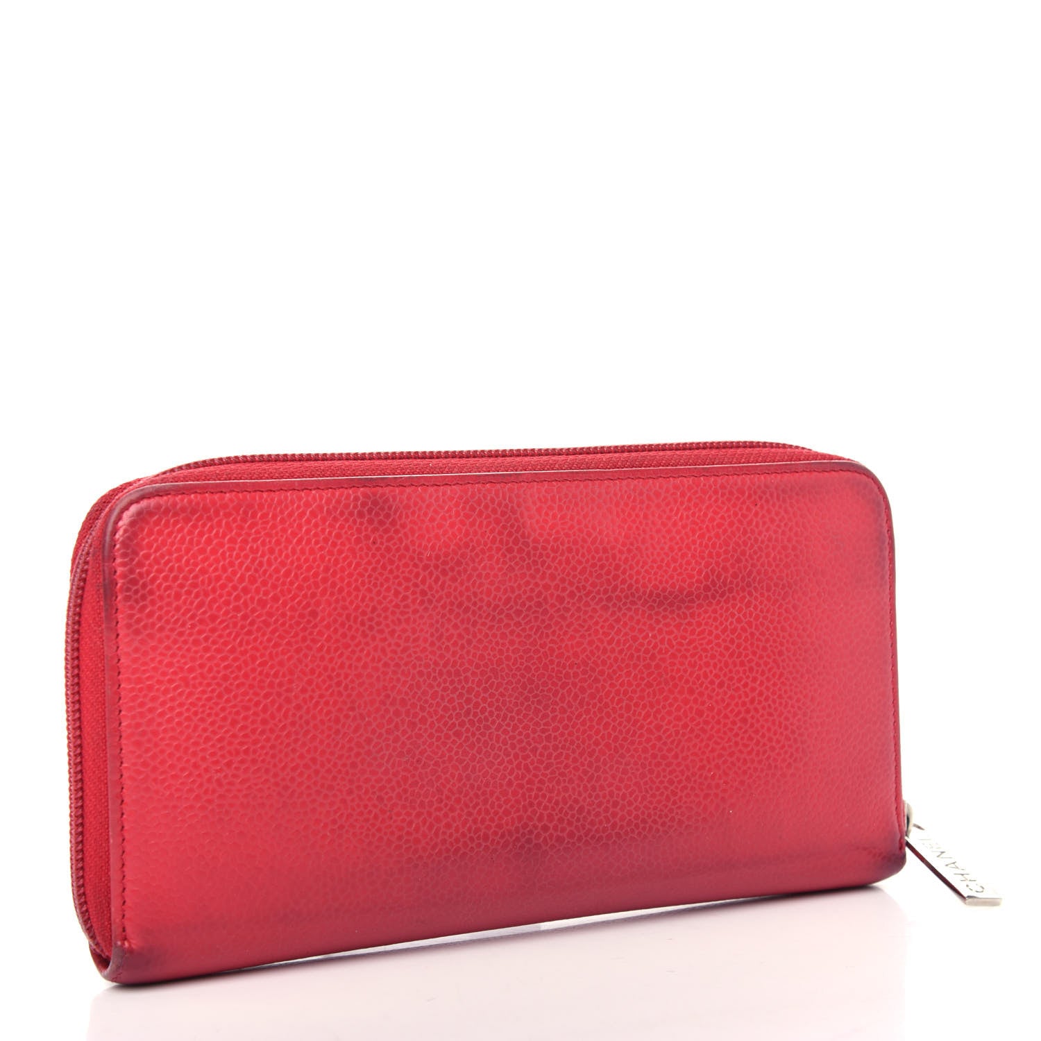 Chanel Caviar Large Timeless CC Zip Around Wallet Red 3 of 9