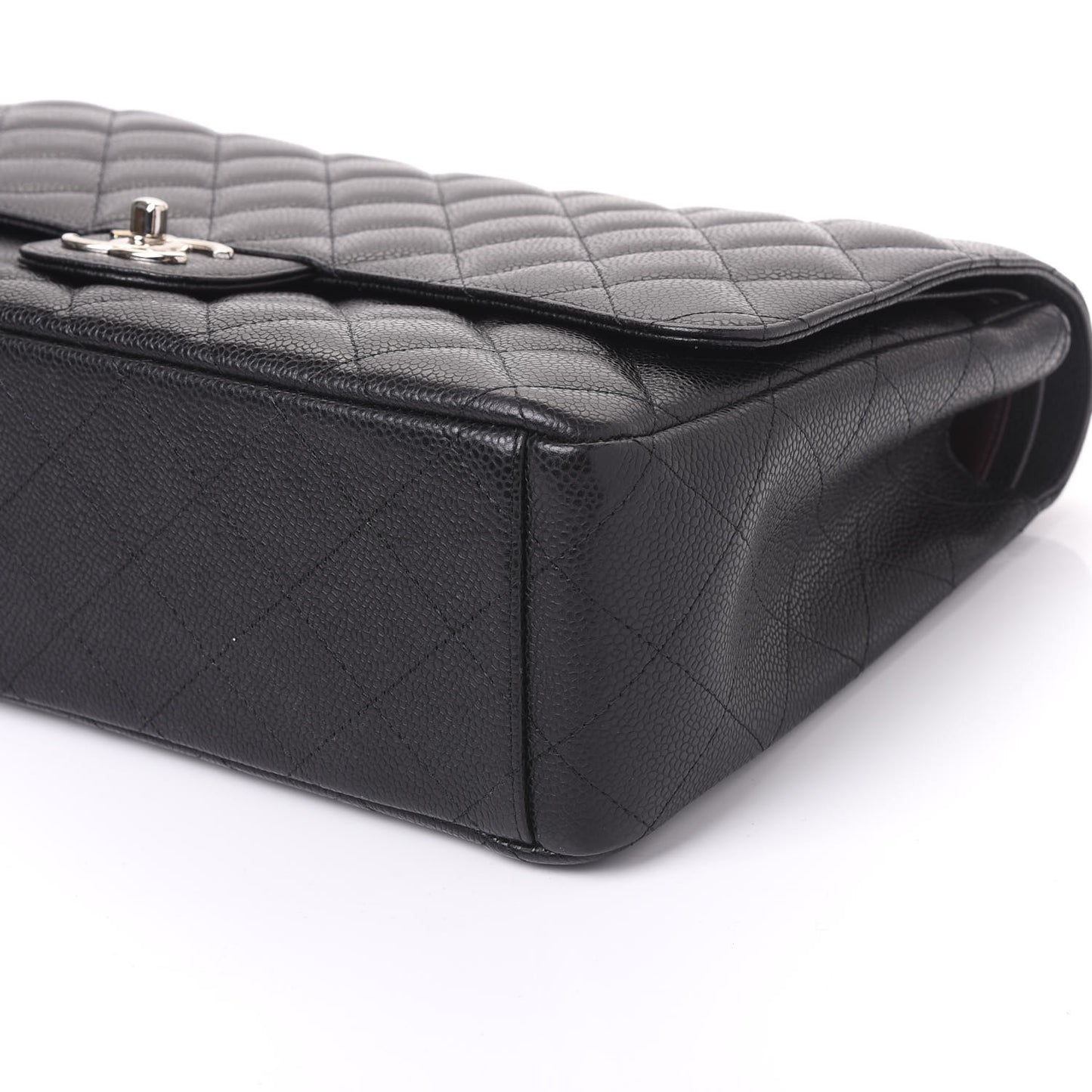 Caviar Quilted Maxi Double Flap Black