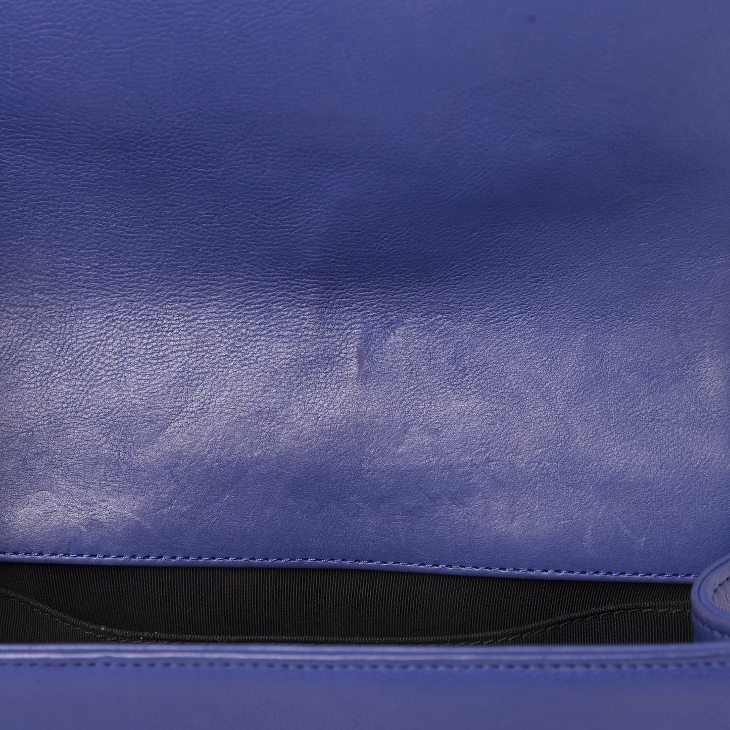 Calfskin Quilted Medium Boy Flap Blue