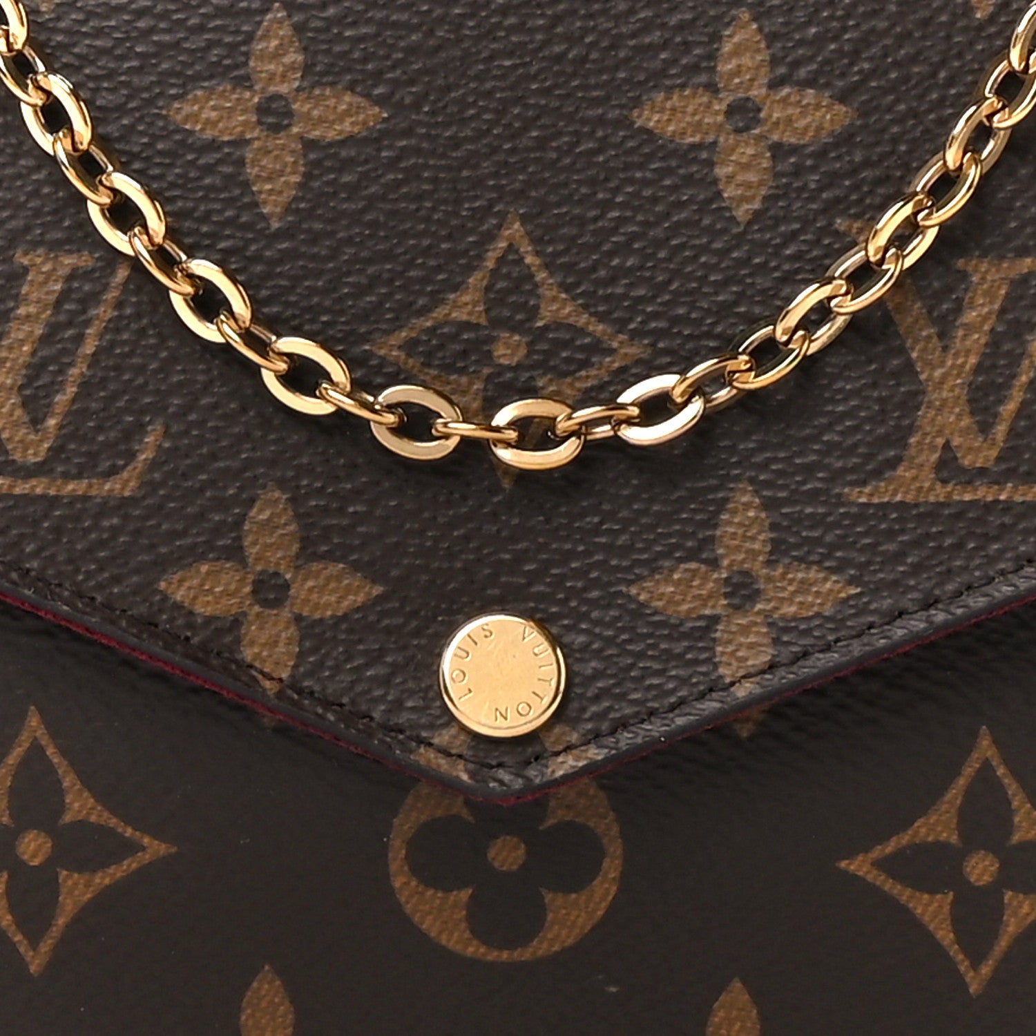 Louis Vuitton Monogram Pochette Felicie Chain Wallet Fuchsia 13 of 16