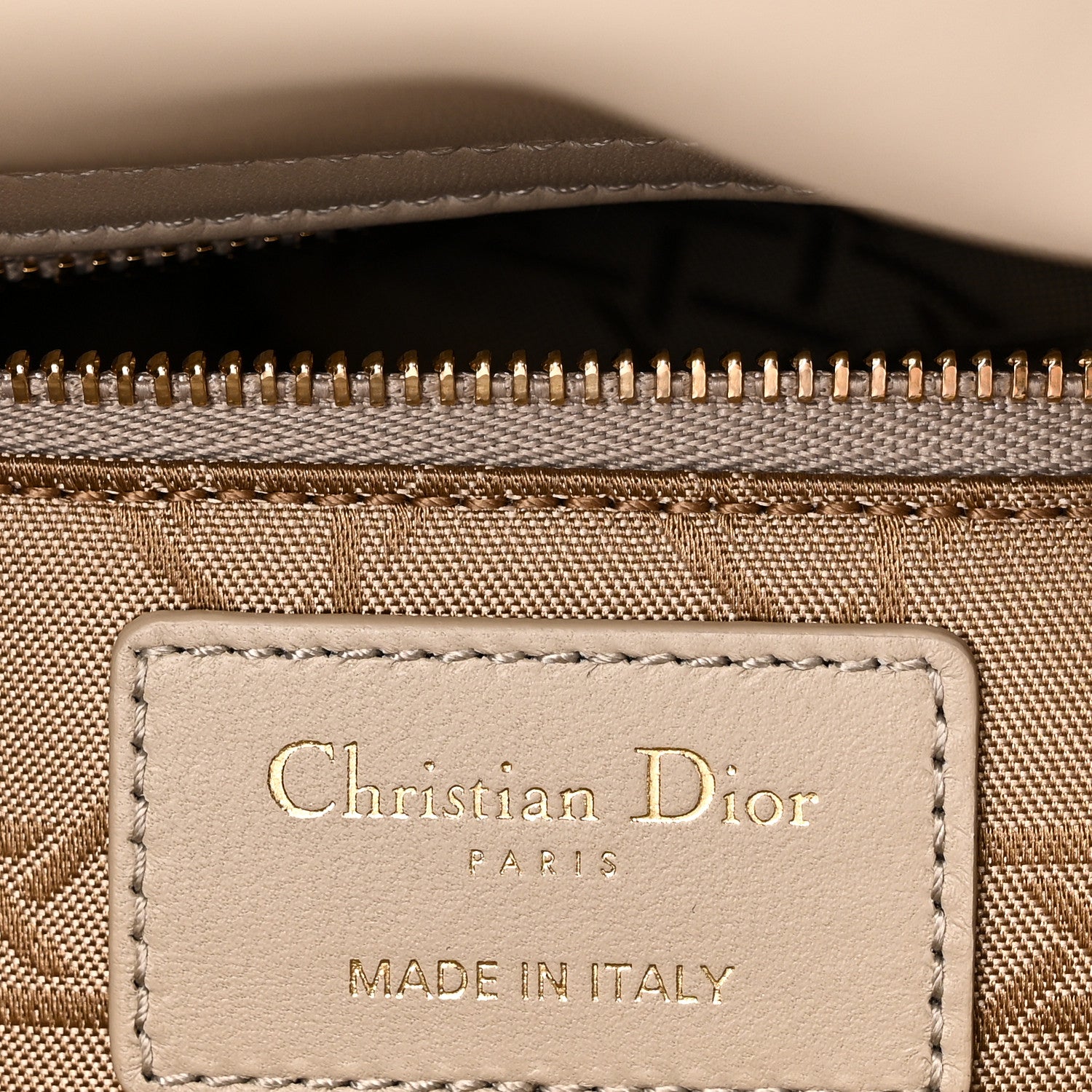 Christian Dior Lambskin Cannage Small My ABCDior Lady Dior Hazelnut 6 of 10