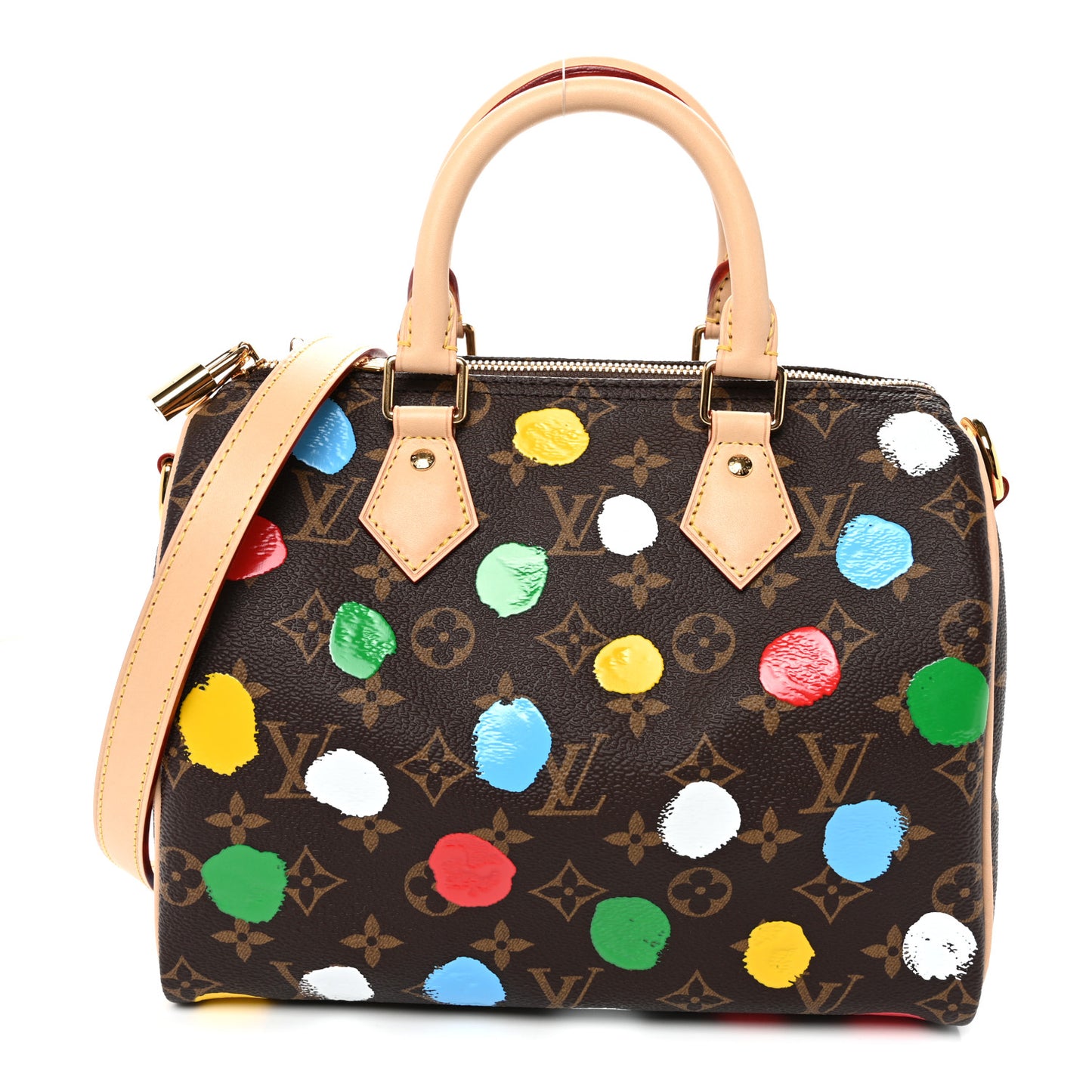 LV X YK Monogram Speedy Bandouliere 25 Multicolor