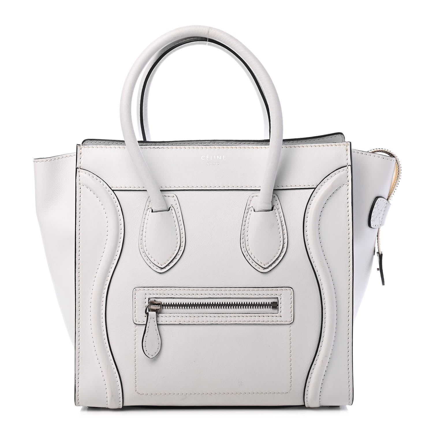 Celine Smooth Calfskin Micro Luggage White 1 of 7