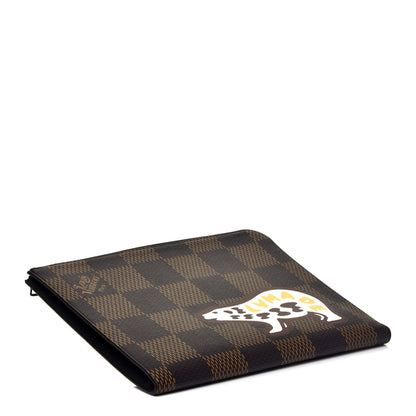 Louis Vuitton X NIGO Giant Damier Ebene Bear Pochette Jour GM 3 of 8