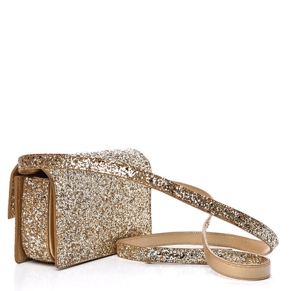 Saint Laurent Glitter Small Lulu Bunny Satchel Gold Silver 2 of 12