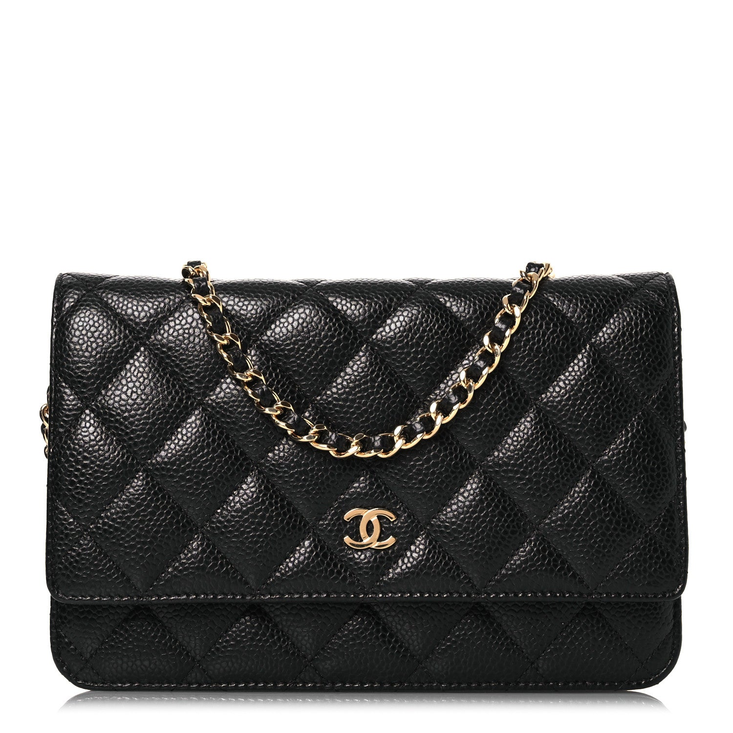 Chanel Caviar Quilted Wallet on Chain WOC Black 1 of 19