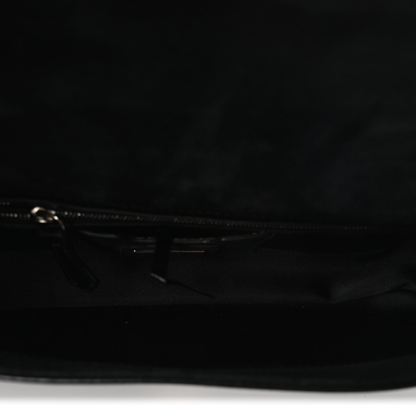 Nappa Floral Embroidered Baguette Black