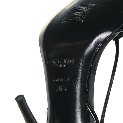 Saint Laurent Patent Calfskin Anouk 110 Sandals 36.5 Black 6 of 7