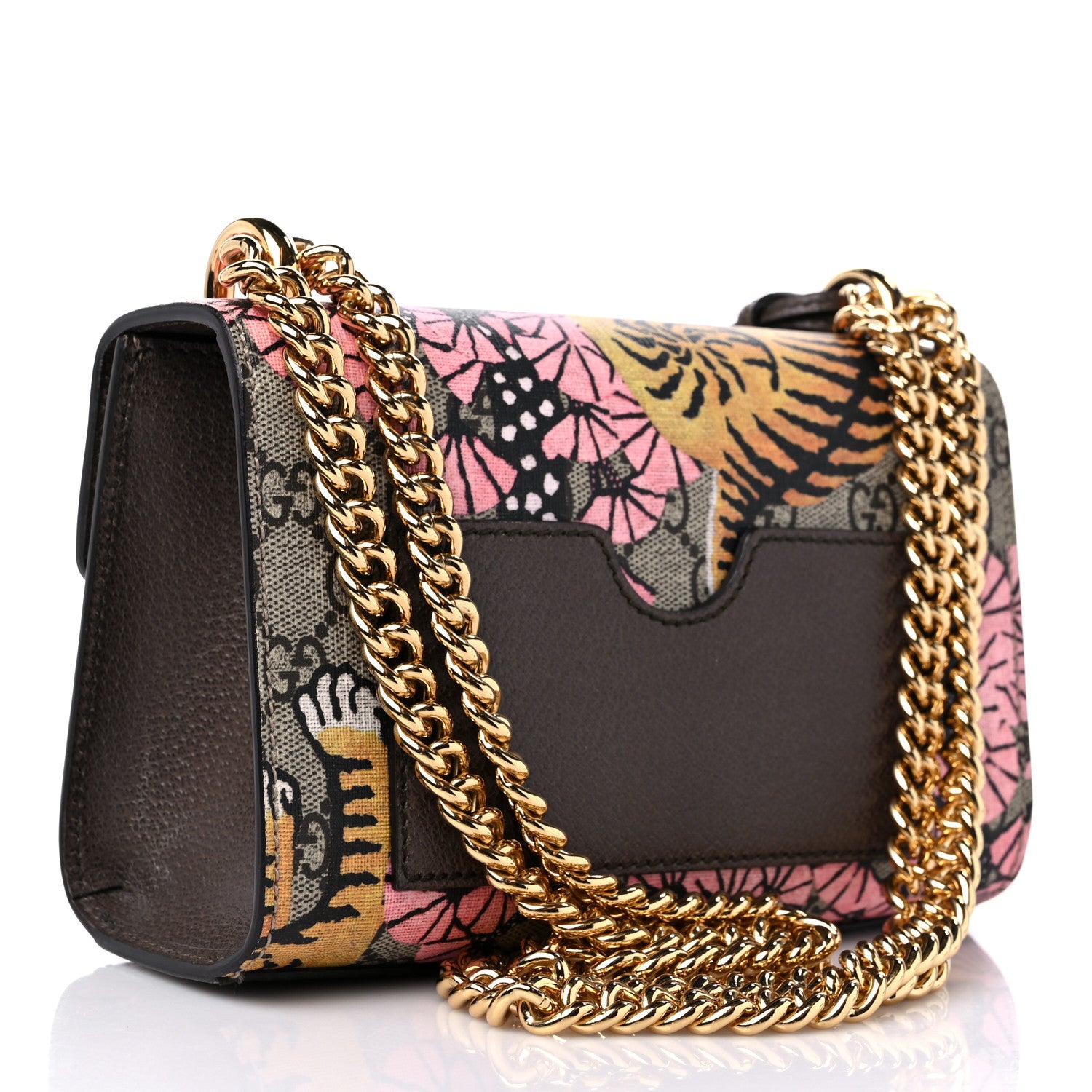 Gucci GG Supreme Monogram Bengal Small Padlock Shoulder Bag Beige Pink 3 of 12