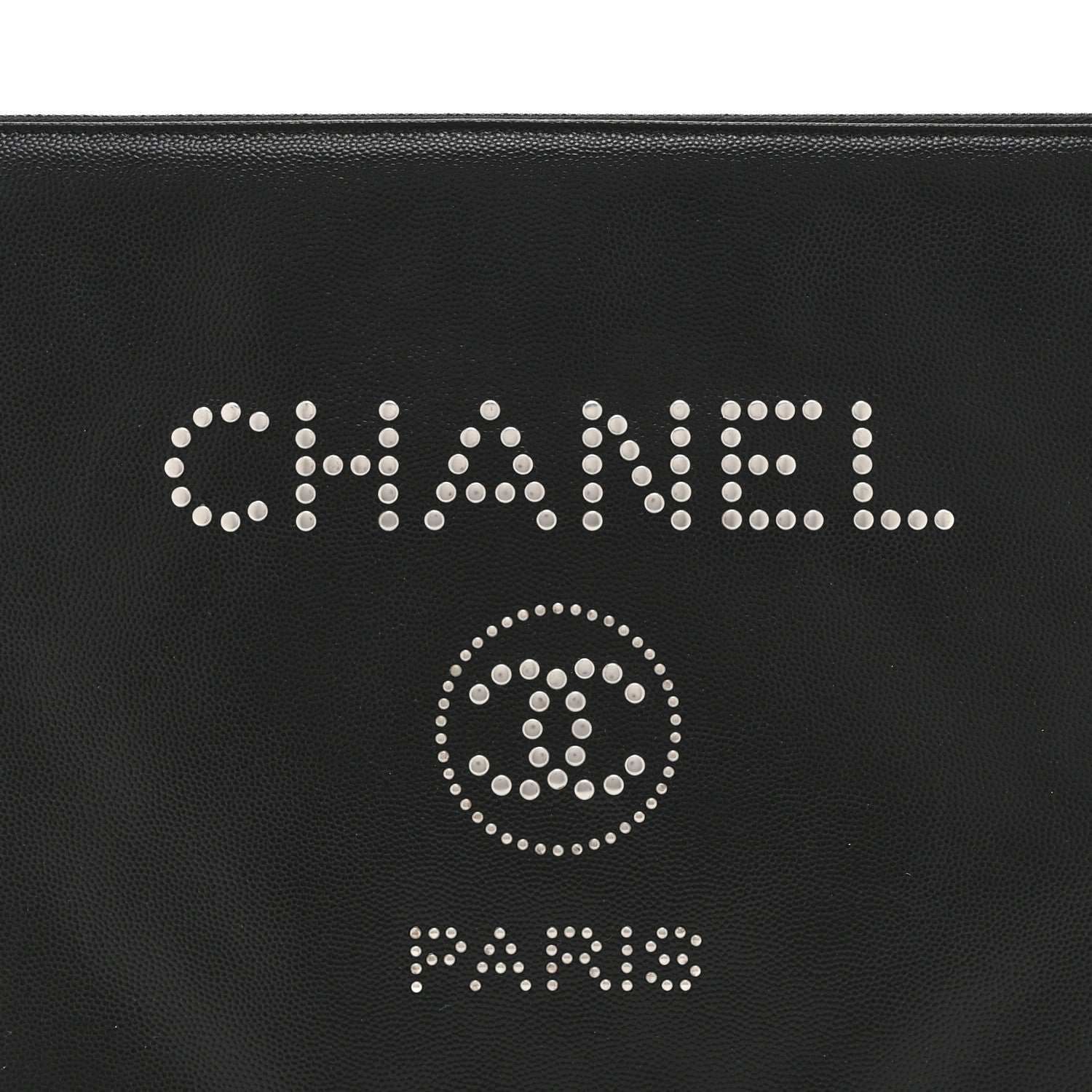 Chanel Caviar Studded Medium Deauville Pouch  Black 8 of 10