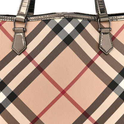Burberry Supernova Check Stanton Tote Dark Nickel 9 of 15