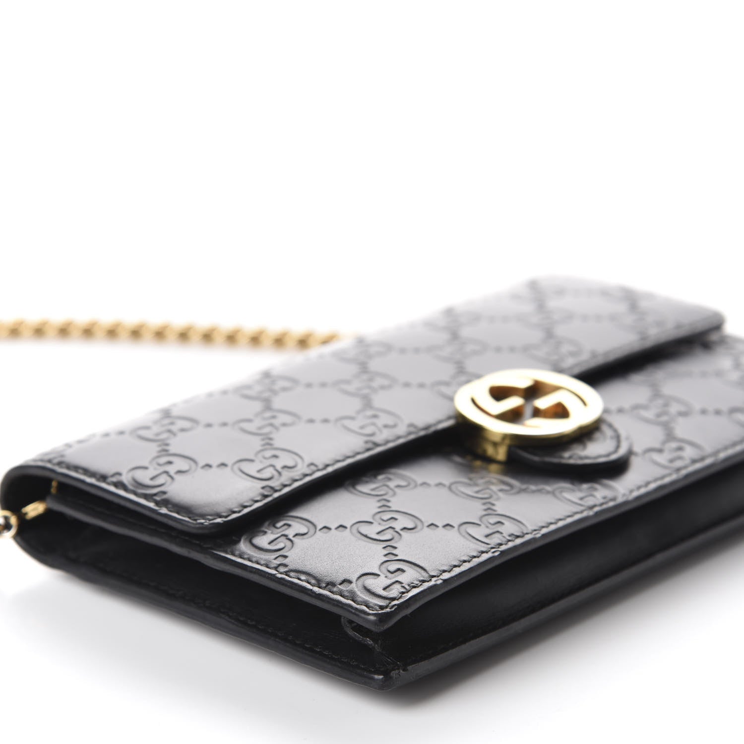 Gucci Guccissima Icon Chain Wallet Black 6 of 11