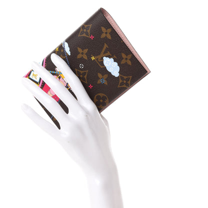 Louis Vuitton Monogram 2020 Christmas Animation Big Wheel Passport Cover Rose Ballerine 2 of 8