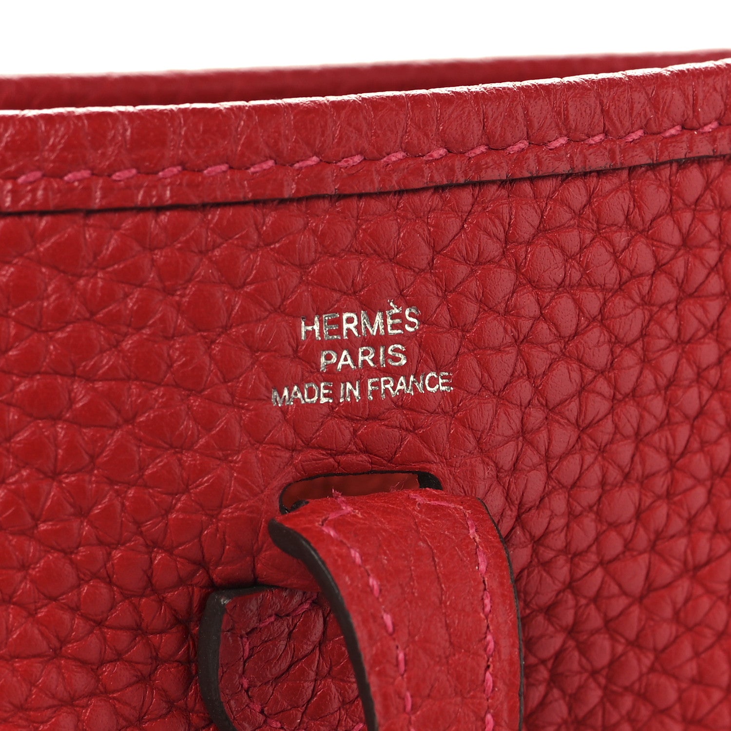 Hermes Taurillon Clemence Amazone Evelyne TPM Rouge Casaque Crevette 6 of 10
